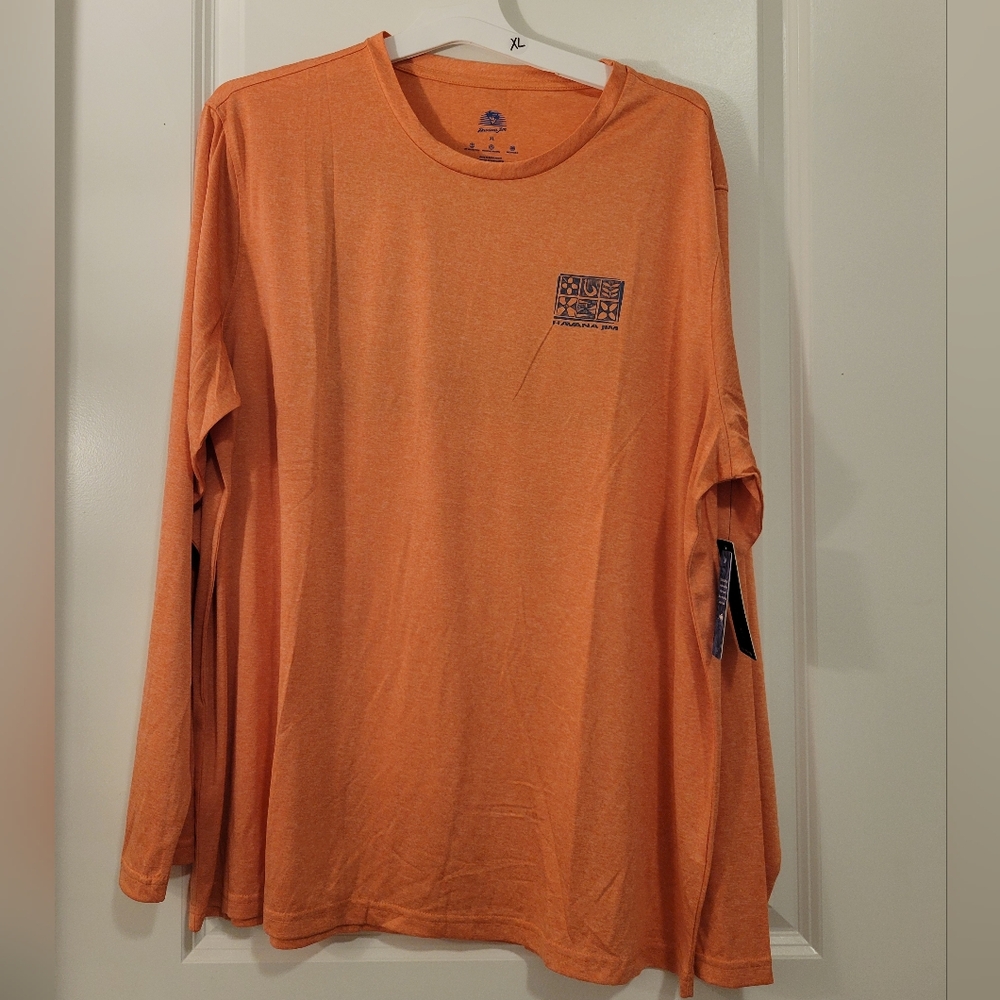 HAVANA JIM'S Orange Long Sleeve Men's Shirt